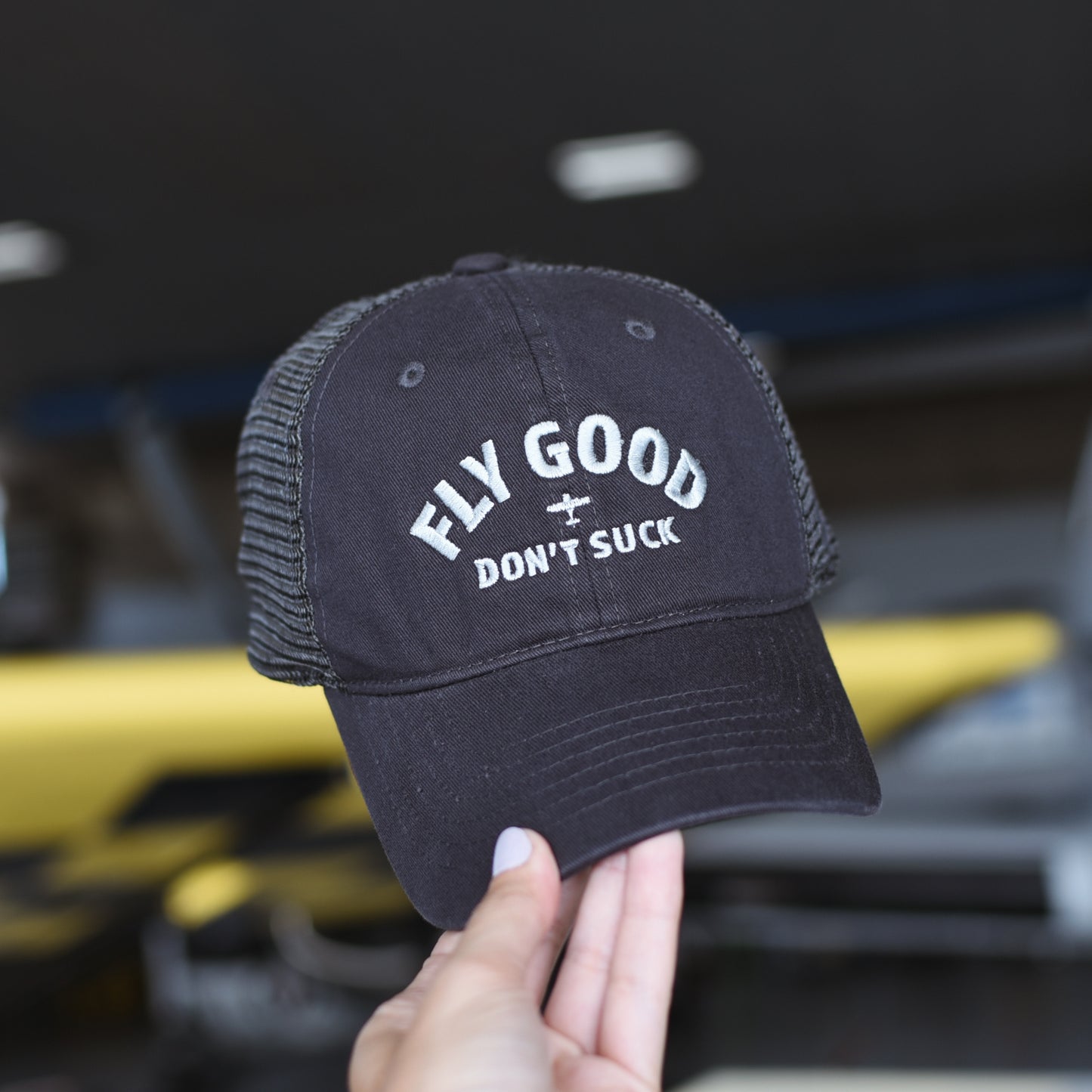 FLY GOOD DON'T SUCK HAT - Charcoal