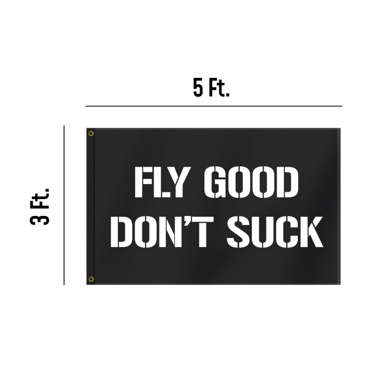 Black Hangar Flag - 3' x 5'