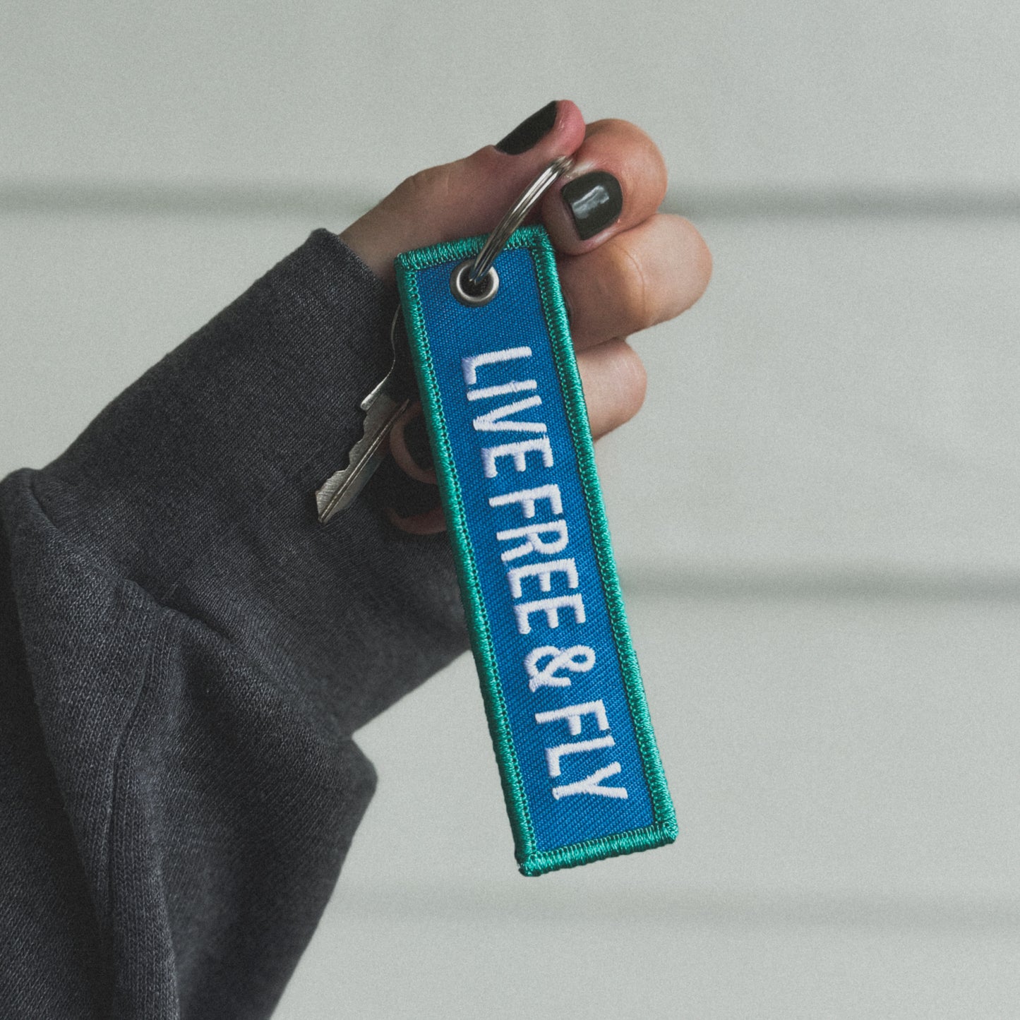 Live Free & Fly Keychain - Ocean