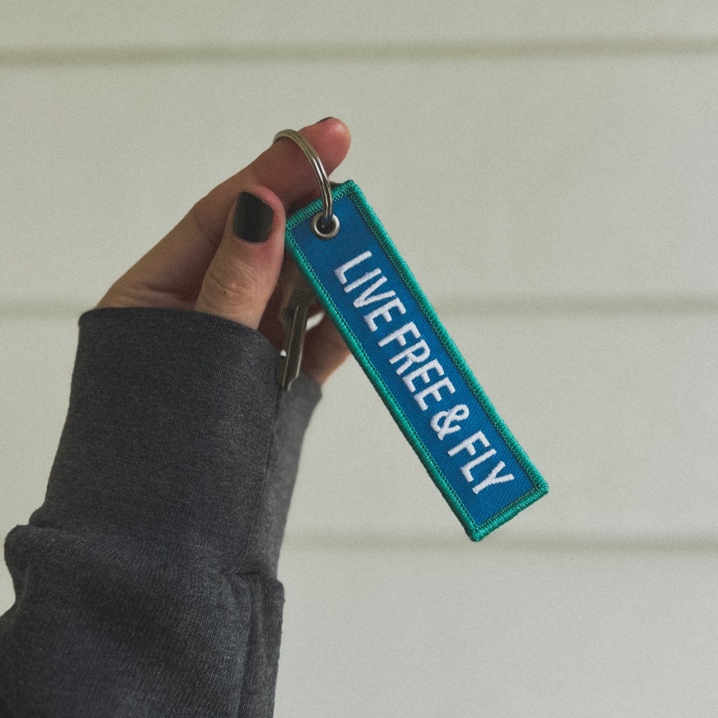 Live Free & Fly Keychain - Ocean