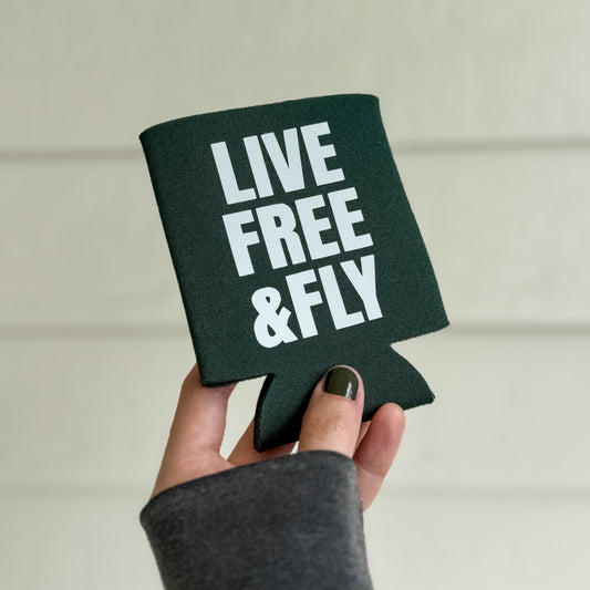 Forest "Live Free & Fly" Koozie