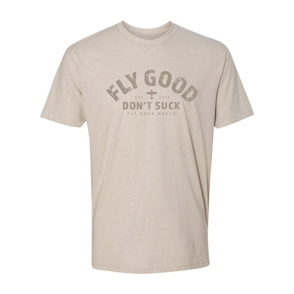 Fly Good Don't Suck Vintage Tee - Cream