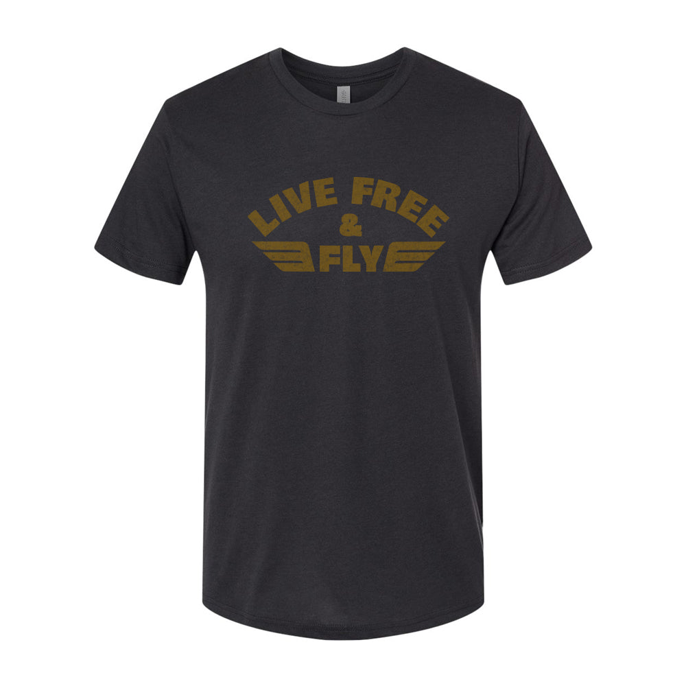 Live Free & Fly Tee - Graphite